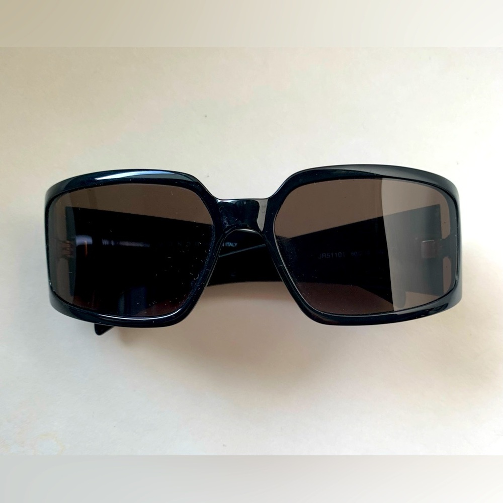 Vintage John Richmond Black Oversized Sunglasses - Polarized UV Protection